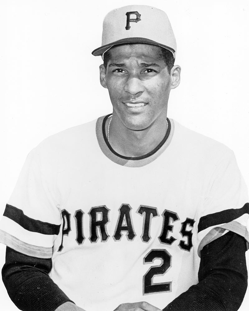 Head and shoulders portrait of Jackie Hernández in Pirates uniform